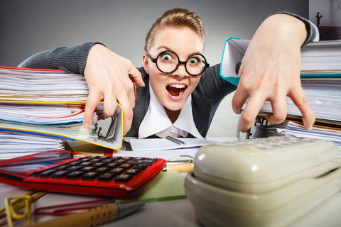 Secretaresse in paniek Secretaresse in paniek